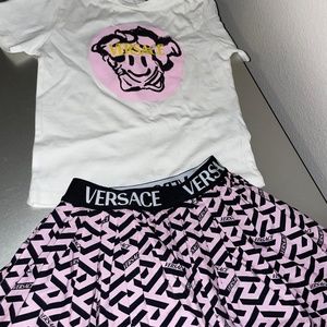 Authentic Little girl Versace shirt & skirt